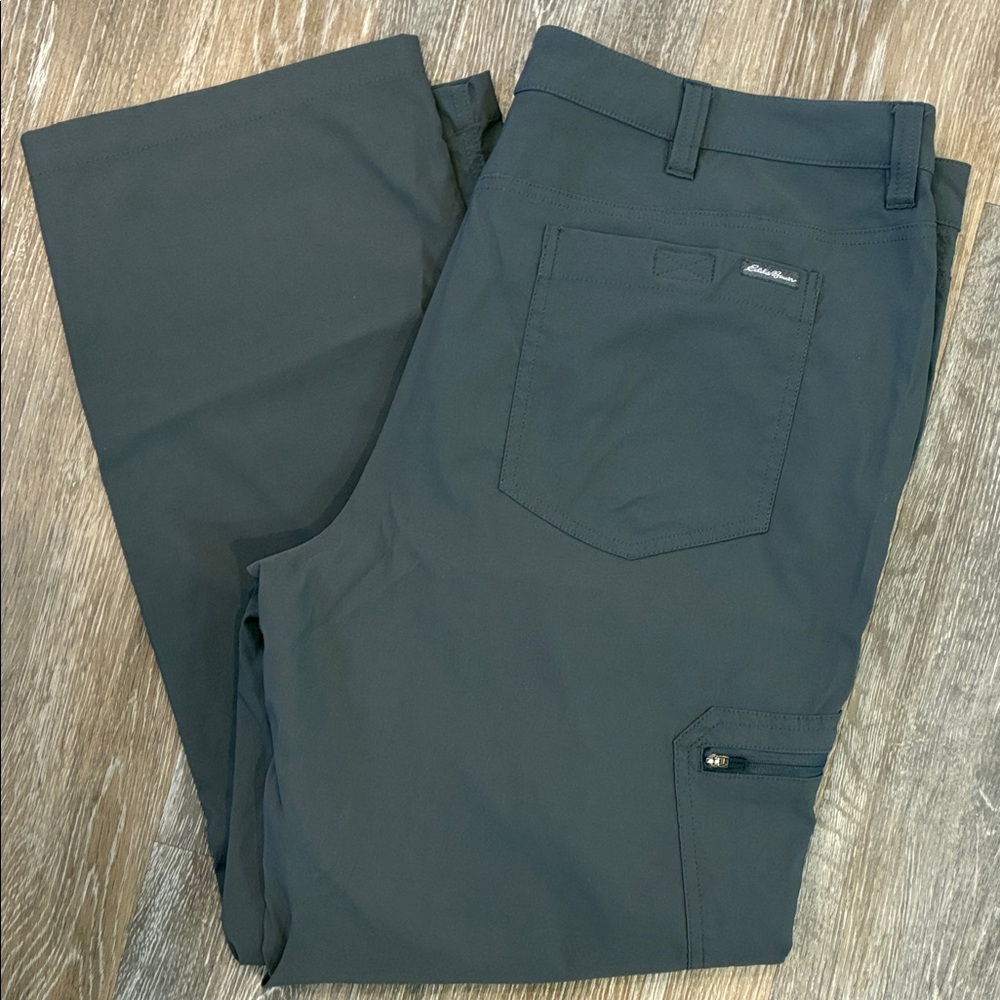 Eddie Bauer Men's Performance Dark Gray Pants - Picture 4 of 8